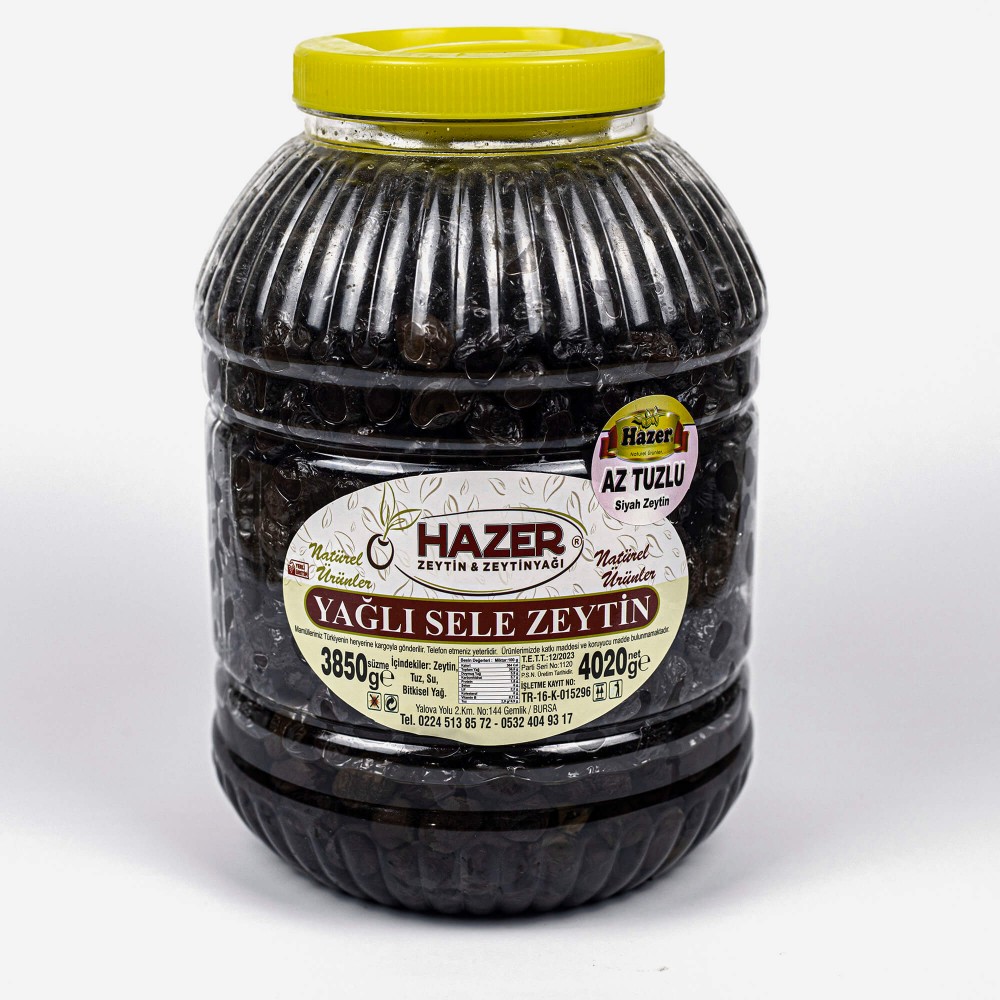 Hazer Yağlı Sele Zeytin Az Tuzlu 4kg.