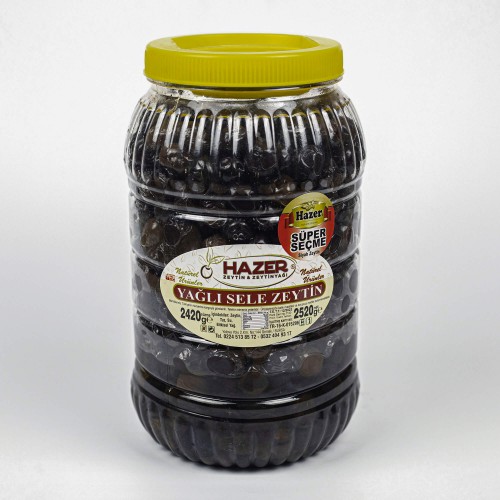 Hazer Yağlı Sele Zeytin Süper Seçme 2.5kg.