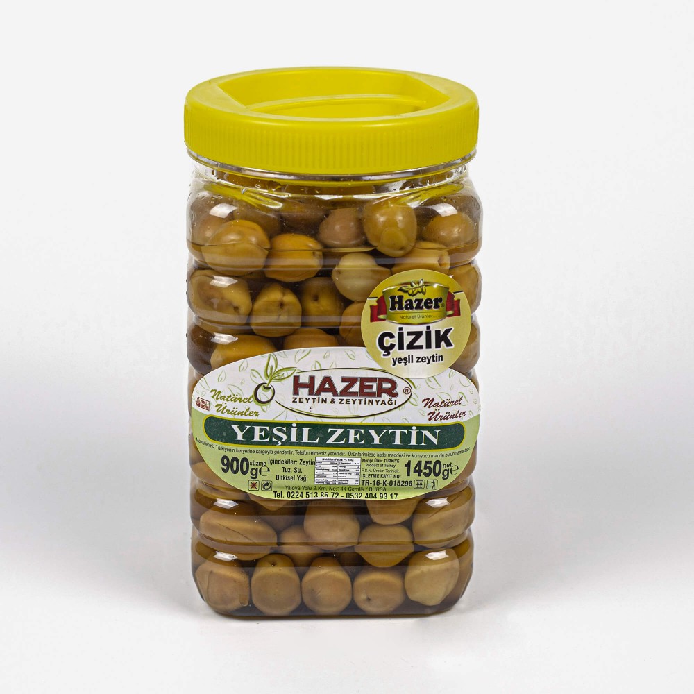 Hazer Çizik Yeşil Zeytin 1 kg.