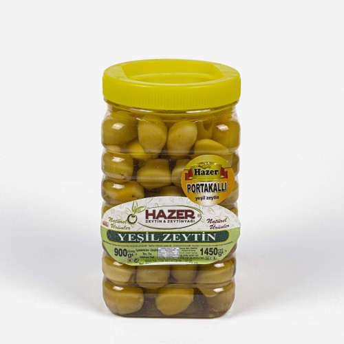 Hazer Portakallı Yeşil Zeytin 1 kg.